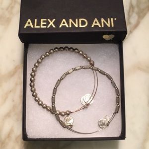 Silver Alex and Ani bracelets